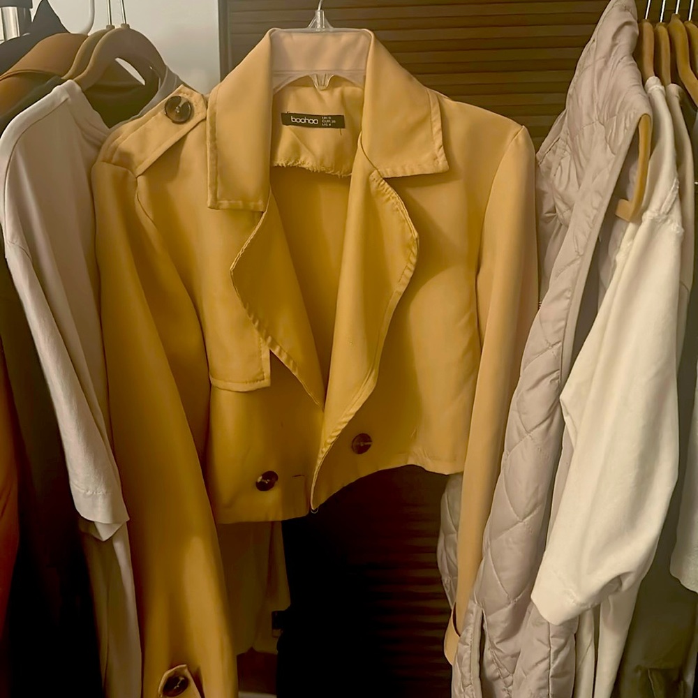 Short Double Breasted Trench Coat